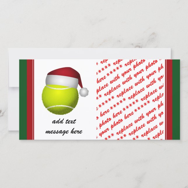 Tarjeta Festiva Pelota de tenis de navidades (Anverso)