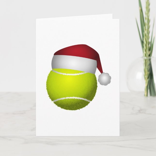 Tarjeta Festiva Pelota de tenis de navidades (Anverso)