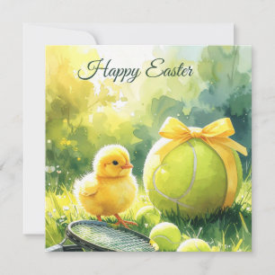 Tarjeta Festiva Pelota de tenis para vacaciones de Pascua