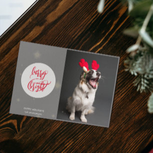 Tarjeta Festiva Peludo y Brillante Nombre y Foto Personalizados