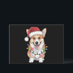 Tarjeta Festiva Pembroke Welsh Corgi Santa Christmas Tree Lights<br><div class="desc">Corgi galés de pembroke árbol de navidad de Santa Claus enciende Navidad</div>