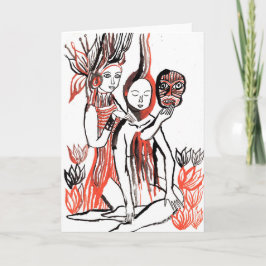 Tarjeta Festiva Penetra mi corazón y retira la máscara