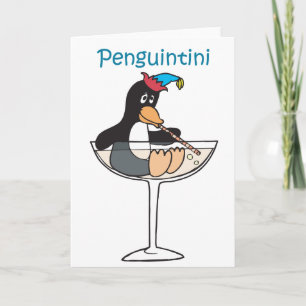 Tarjeta Festiva penguintini