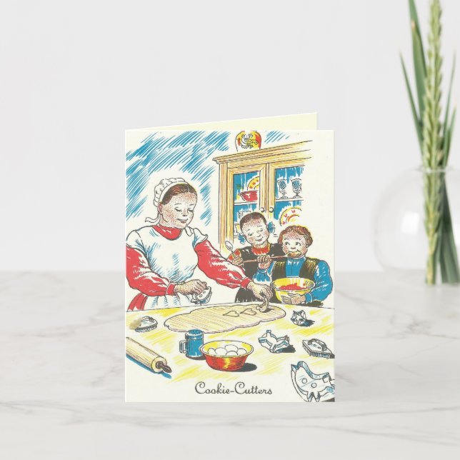 Tarjeta Festiva Pennsylvania Dutch Moravis Cookies Sugar Cakes Ho (Anverso)