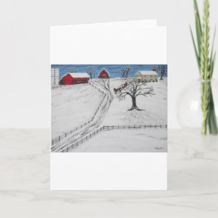 Tarjeta Festiva Pennsylvania Sleigh Ride