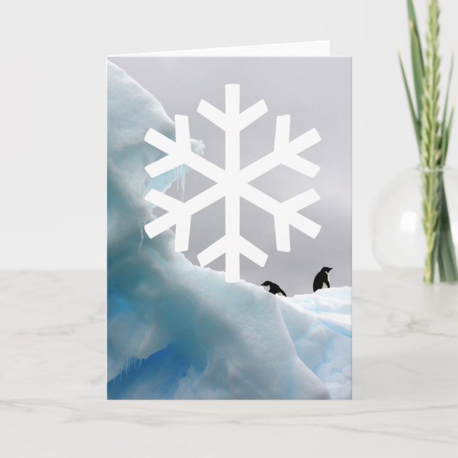 Tarjeta Festiva Penquins (Anverso)