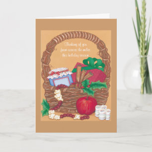 Tarjeta Festiva Pensamiento en usted de enfrente de las millas -