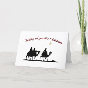 Tarjeta Festiva PENSAMIENTO SOBREVIVIDO DE TI   Tres Magos   Navid