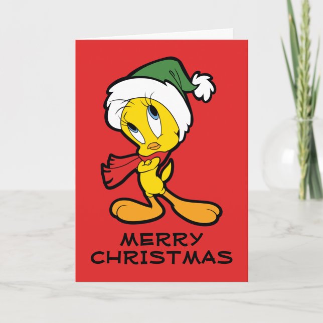 Tarjeta Festiva Pensamientos de los Navidades de TWEETY™ (Anverso)