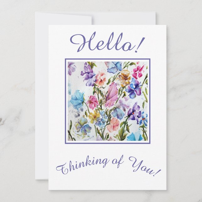 Tarjeta Festiva Pensando en ti (Anverso)