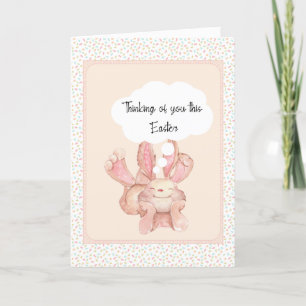 Tarjeta Festiva Pensando en ti esta carta de Pascua