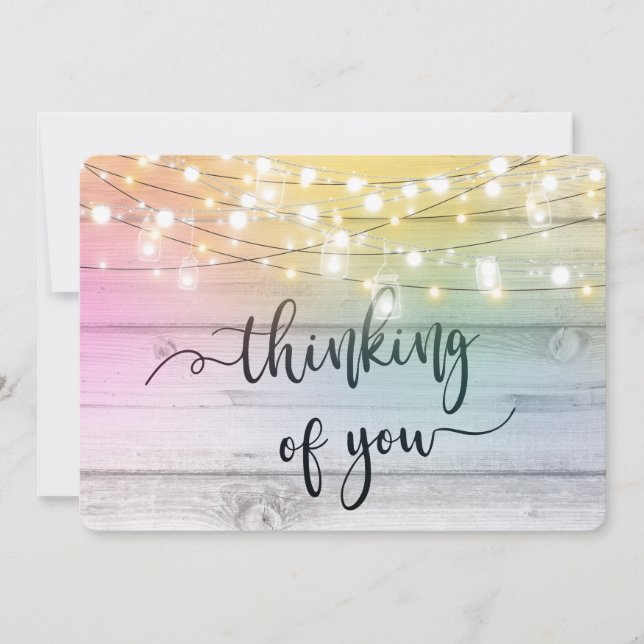 Tarjeta Festiva pensando en tus condolencias pérdida querida queri (Anverso)