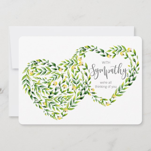 Tarjeta Festiva pensando en tus condolencias pérdida querida queri (Anverso)