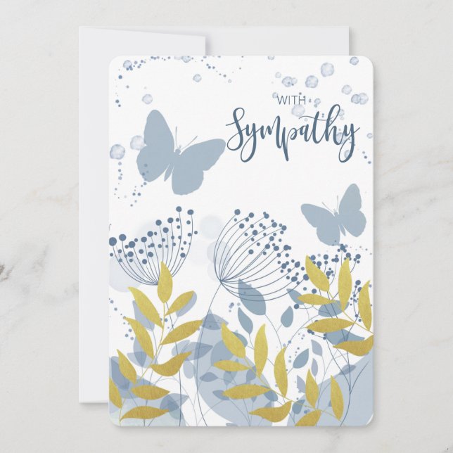 Tarjeta Festiva pensando en tus condolencias pérdida querida queri (Anverso)