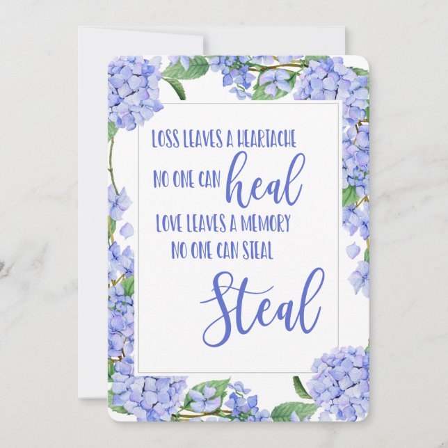 Tarjeta Festiva pensando en tus condolencias pérdida querida queri (Anverso)