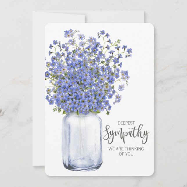 Tarjeta Festiva pensando en tus condolencias pérdida querida queri (Anverso)