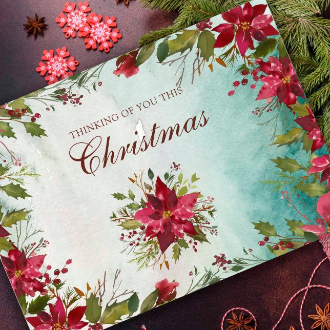 Tarjeta Festiva Pensando en ustedes Navidades de la compasión (Christmas remembrance card, thinking of you)