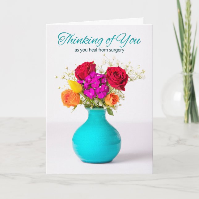 Tarjeta Festiva Pensar bien pronto en la cirugía (Anverso)