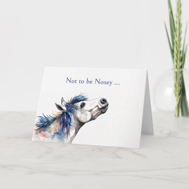 Tarjeta Festiva Pensar en ti con cariño y curiosidad (Anverso)