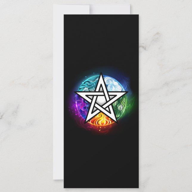 Tarjeta Festiva Pentagrama de Wiccan (Anverso)