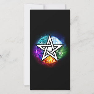 Tarjeta Festiva Pentagrama de Wiccan