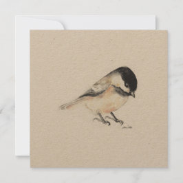 Tarjeta Festiva Pequeña acuarela de pintura de pollo