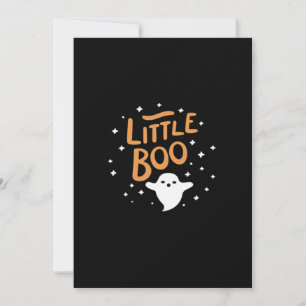 Tarjeta Festiva Pequeña Boo Feliz Halloween Vintage Clásico
