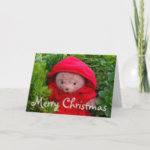Tarjeta Festiva Pequeña capa con capucha de Ted