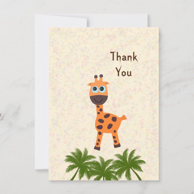 Tarjeta Festiva Pequeña jirafa (Anverso)