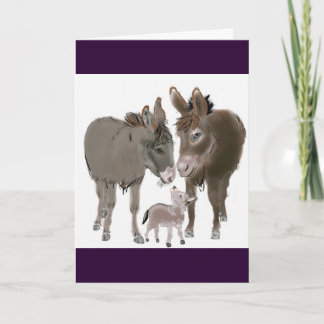 Tarjeta Festiva Pequeño burro