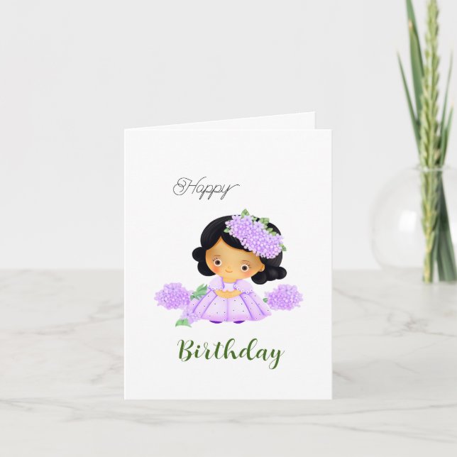 Tarjeta Festiva Pequeño chica lindo (Anverso)