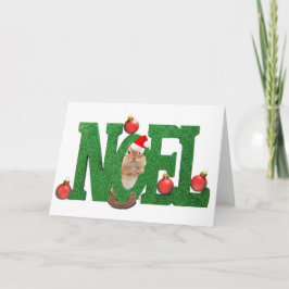 Tarjeta Festiva pequeño chipmunk Noel