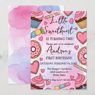 Tarjeta Festiva Pequeño Corazón está Cumpliendo Un Años Cumpleaños