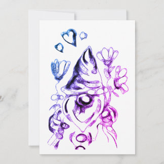 Tarjeta Festiva Pequeño gnomo romántico