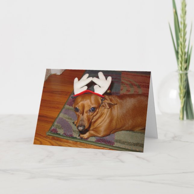 Tarjeta Festiva Pequeño reno (Anverso)