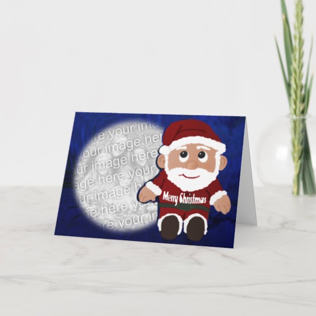 Tarjeta Festiva Pequeño Santa (Anverso)