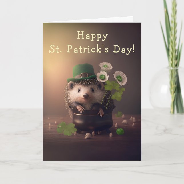 Tarjeta Festiva Pequeño y bonito Día de San Patricio (Anverso)