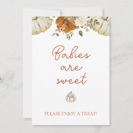 Tarjeta Festiva Pequeños bebés de calabaza Baby Shower son una tar