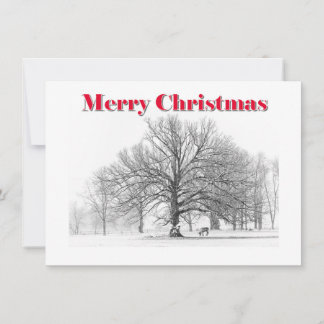 Tarjeta Festiva Pequeños Navidades de la escena invernal con barni