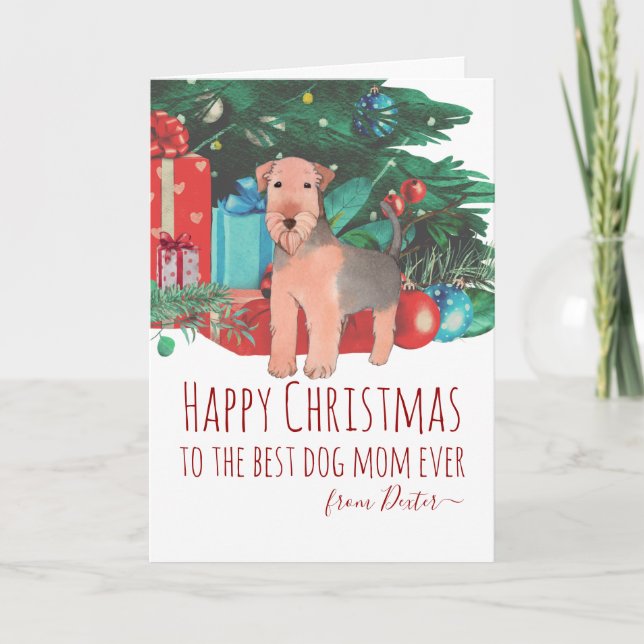 Tarjeta Festiva Pequeños y adorables Navidades de cachorros (Anverso)