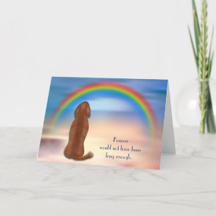 Tarjeta Festiva Pérdida de la simpatía del arcoiris del perro guar