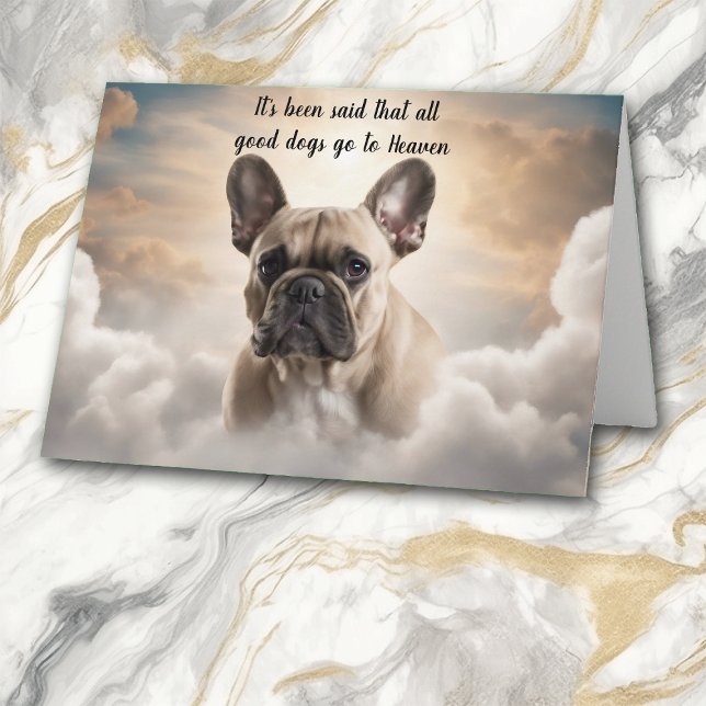 Tarjeta Festiva Pérdida de la simpatía del cielo Bulldog francés (Subido por el creador)