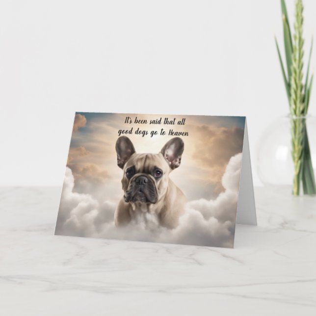 Tarjeta Festiva Pérdida de la simpatía del cielo Bulldog francés (Anverso)