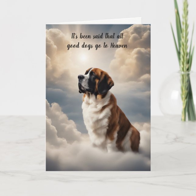Tarjeta Festiva Pérdida de la simpatía del cielo del perro de San  (Anverso)