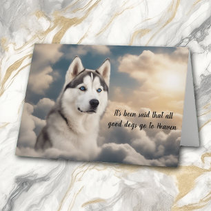 Tarjeta Festiva Pérdida de la simpatía del Cielo del Perro Husky S