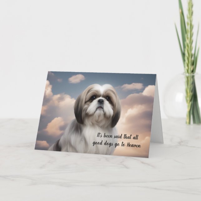 Tarjeta Festiva Pérdida de la simpatía del Cielo del Perro Shih Tz (Anverso)