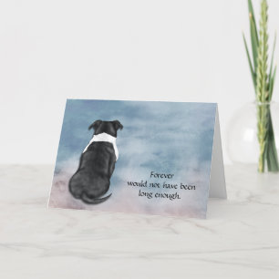 Tarjeta Festiva Pérdida de la simpatía del perro blanco negro nort