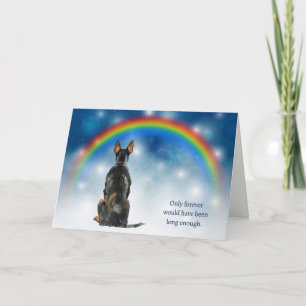 Tarjeta Festiva Pérdida de Luces Nocturnas de Doberman Pinscher de