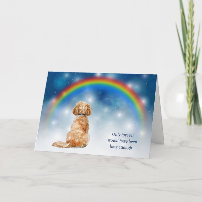 Tarjeta Festiva Pérdida de luces nocturnas de perro Cavapoo de sim (Anverso)