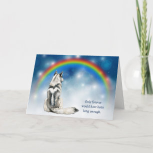 Tarjeta Festiva Pérdida de luces nocturnas de perro Malamute de Al